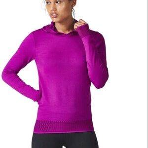 Fabletics Megan Seamless Pullover Boysenberry Purple Hoodie XS
